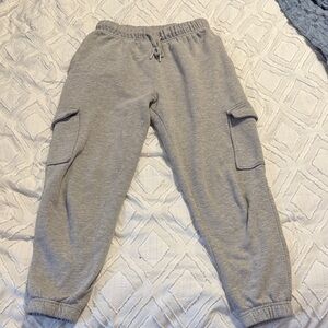 Cost Plus World Market Light Gray Cargo Joggers